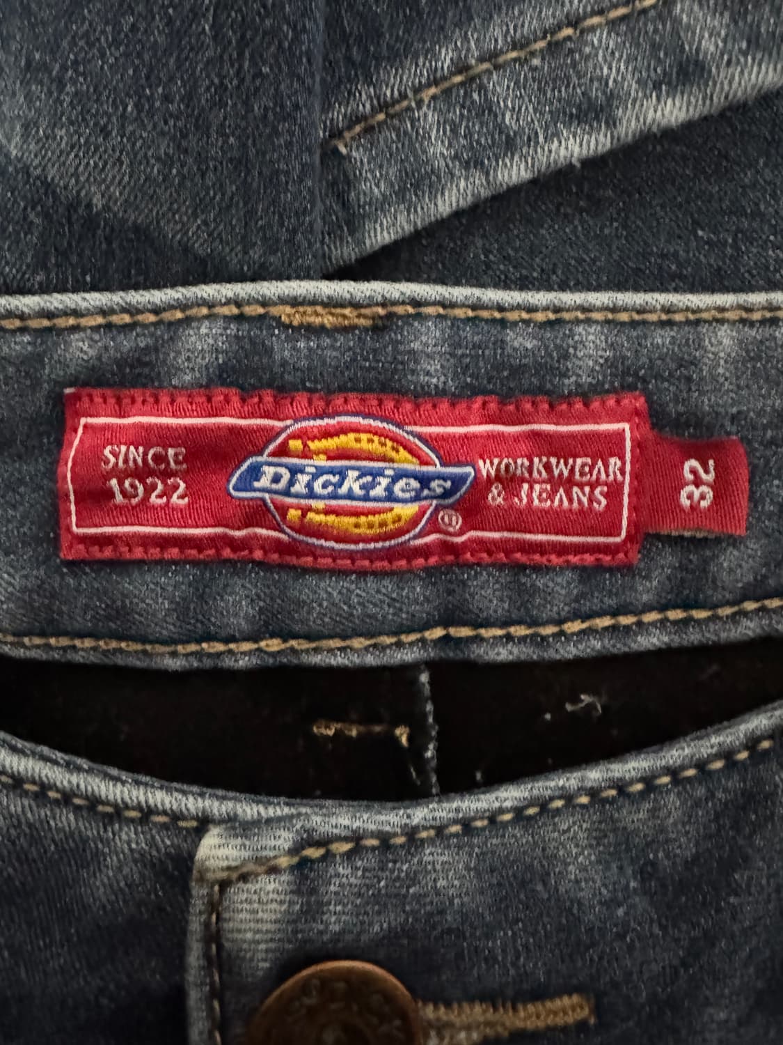 디키즈 Dickies 워크웨어 중청 워싱 데님펜츠 33.8인치 상품이미지3