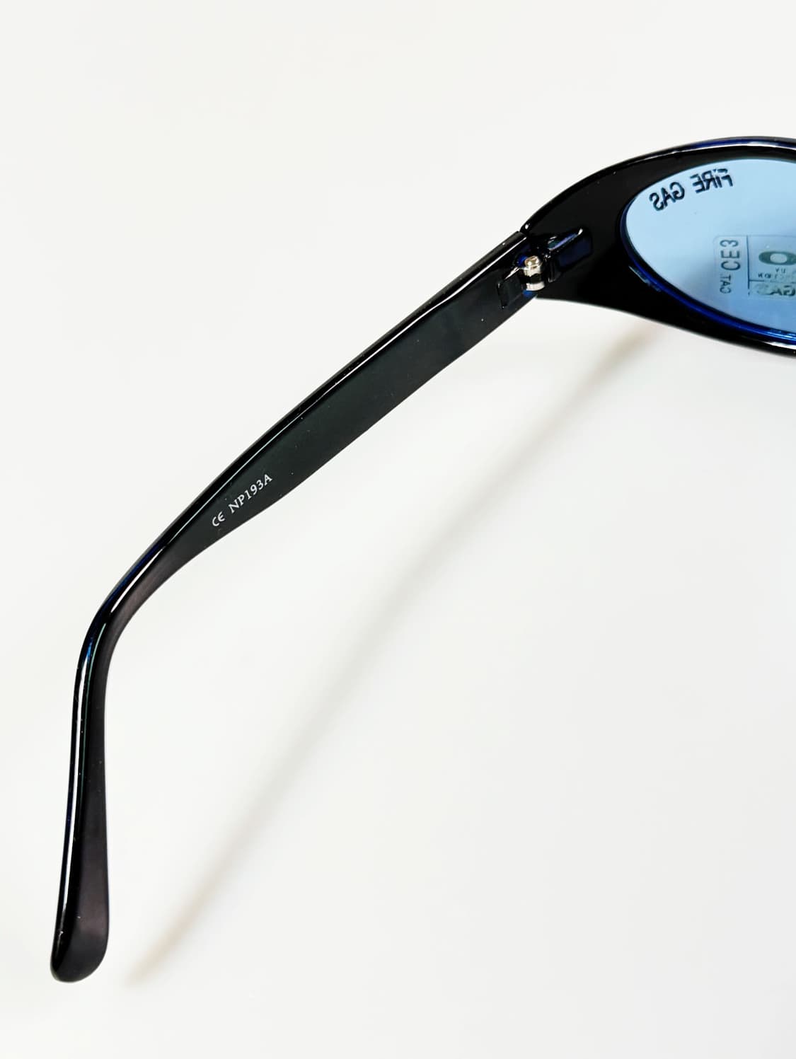 90s FIRE GAS 블랙 블루 볼드 오벌 빈티지 틴트 선글라스 상품이미지7