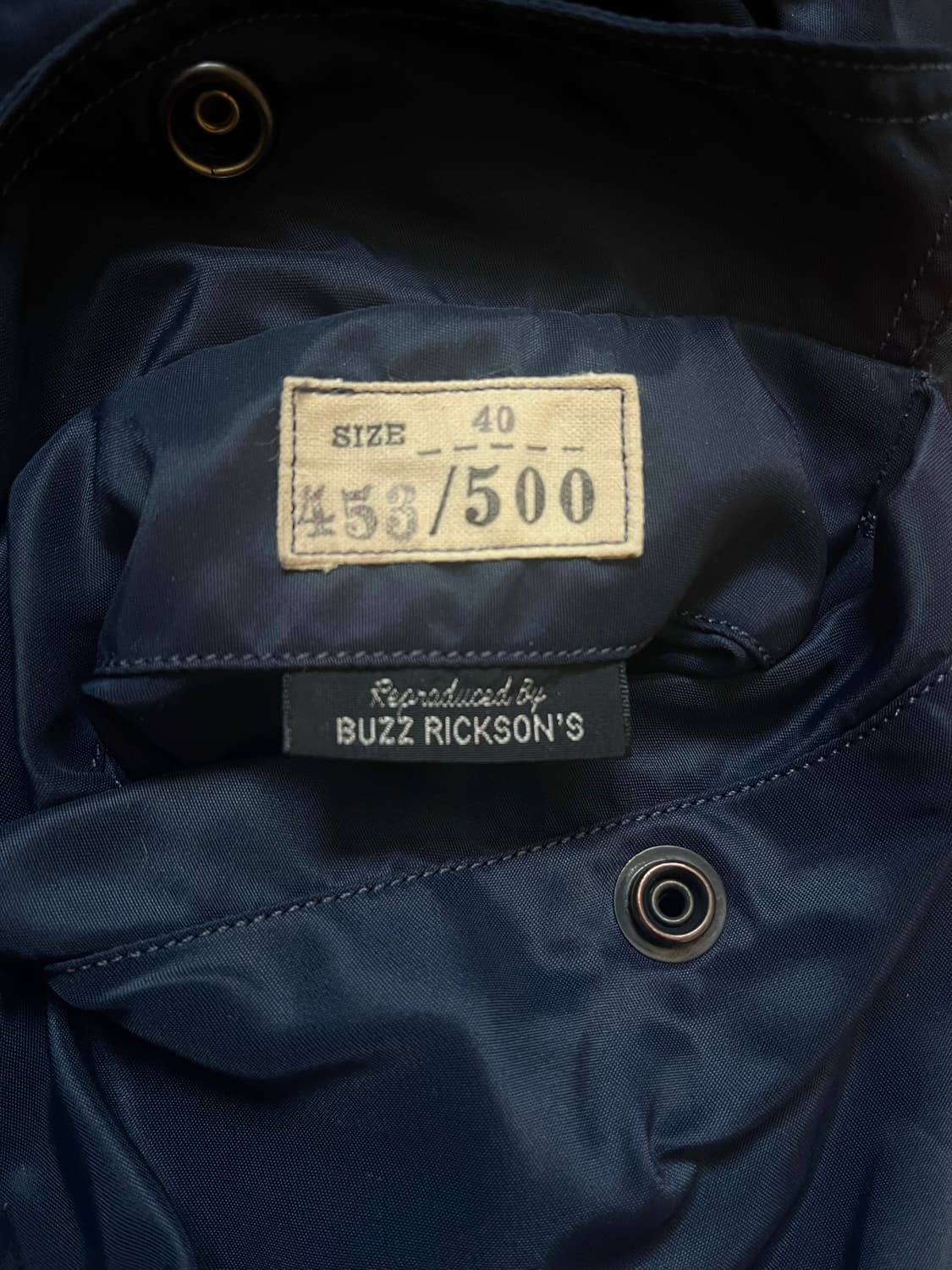 500벌 한정 버즈릭슨 L-2A 자켓 40 [No 453/500] 상품이미지3