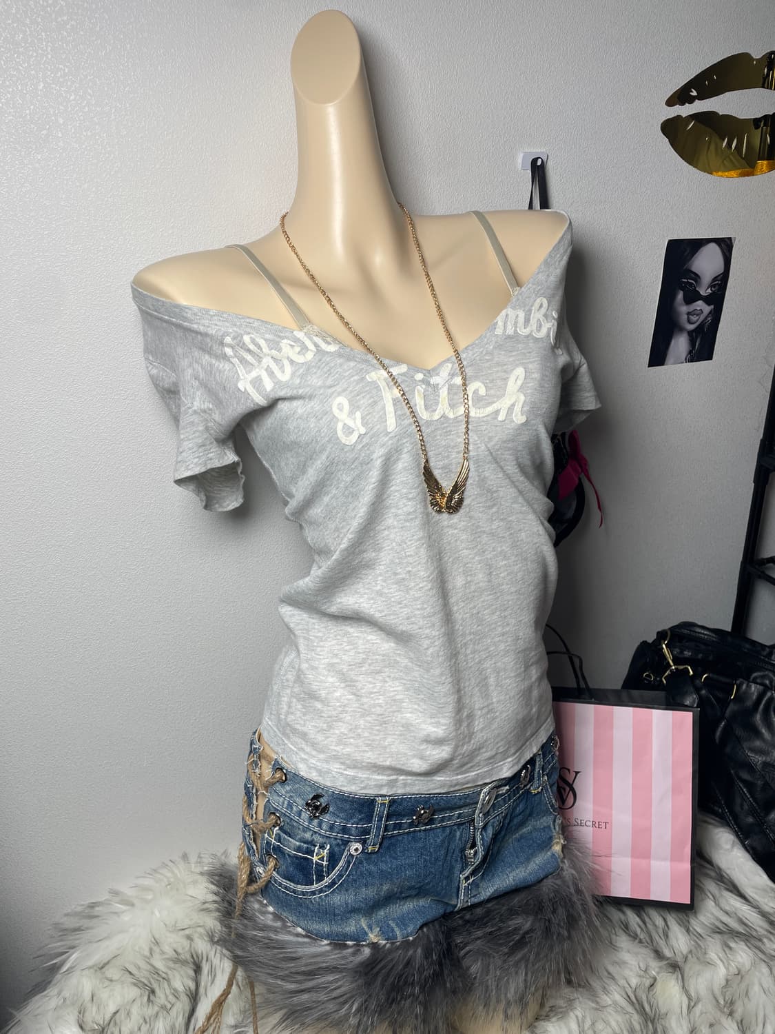 빈티지 아베크롬비 그레이 반팔 티셔츠 와투케 상품이미지1