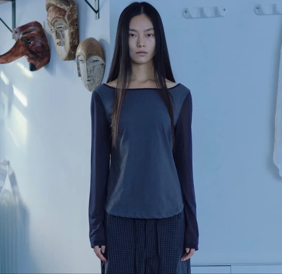 verso sheer layerd sleeve top 상품이미지1