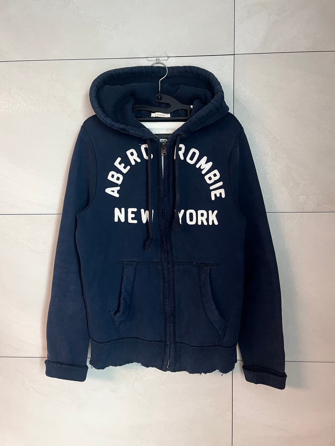 아베크롬비 스펠로고 후드집업 네이비 [S] 상품이미지3