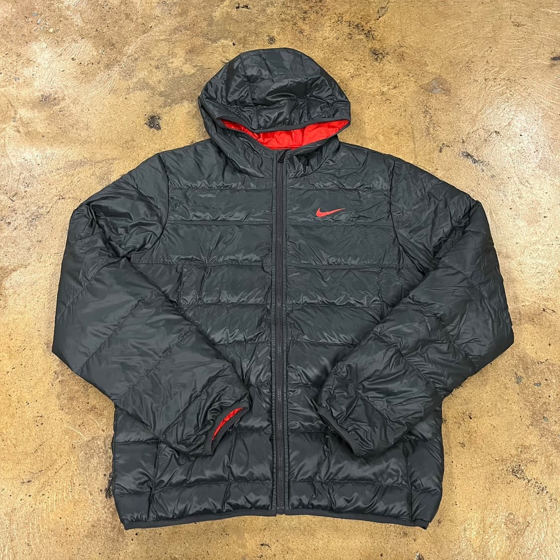 [정품/L] 나이키 블랙 패딩 점퍼 후드 b18 상품이미지2