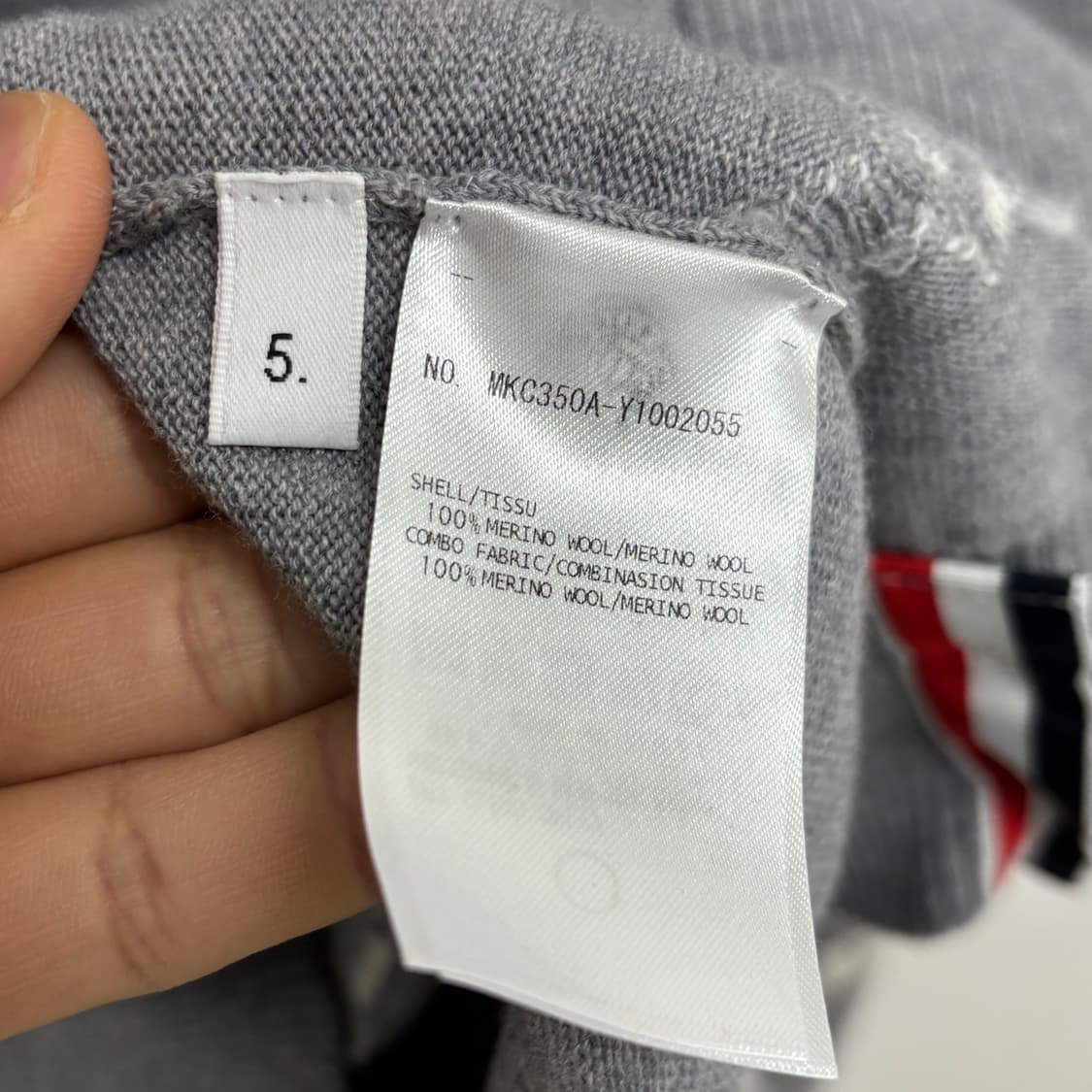 [5]톰브라운 배언 앤 살몬 울 가디건 상품이미지4