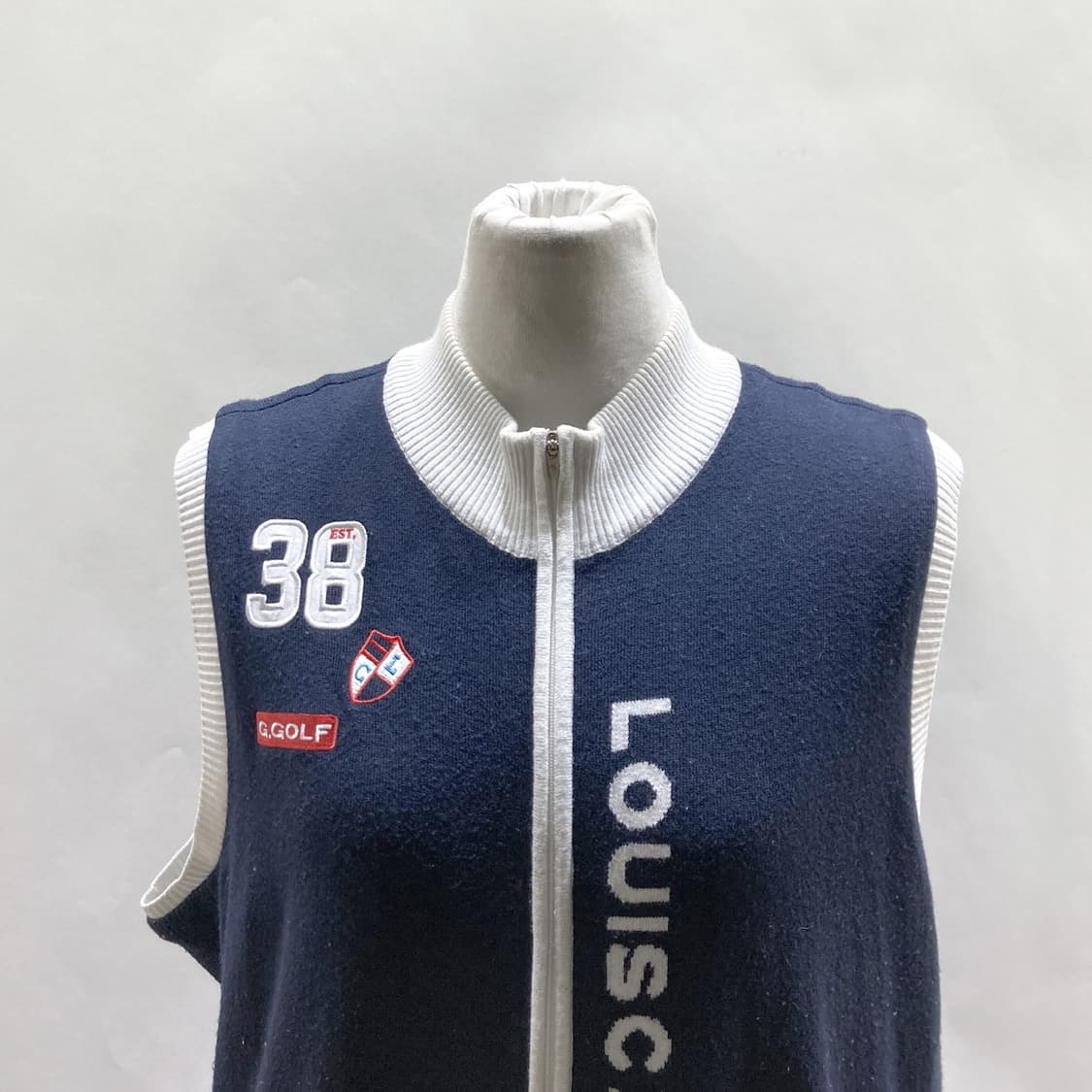 루이까스텔 여성니트집업조끼 네이비 105 상품이미지2