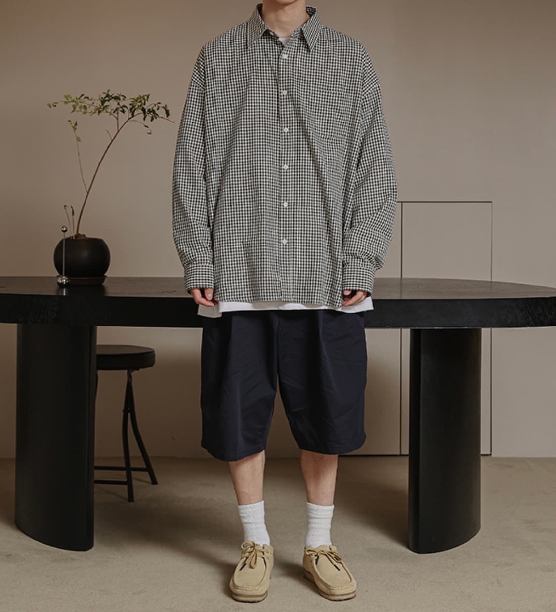 테이크이지 오버핏 체크셔츠 새상품 M 상품이미지1