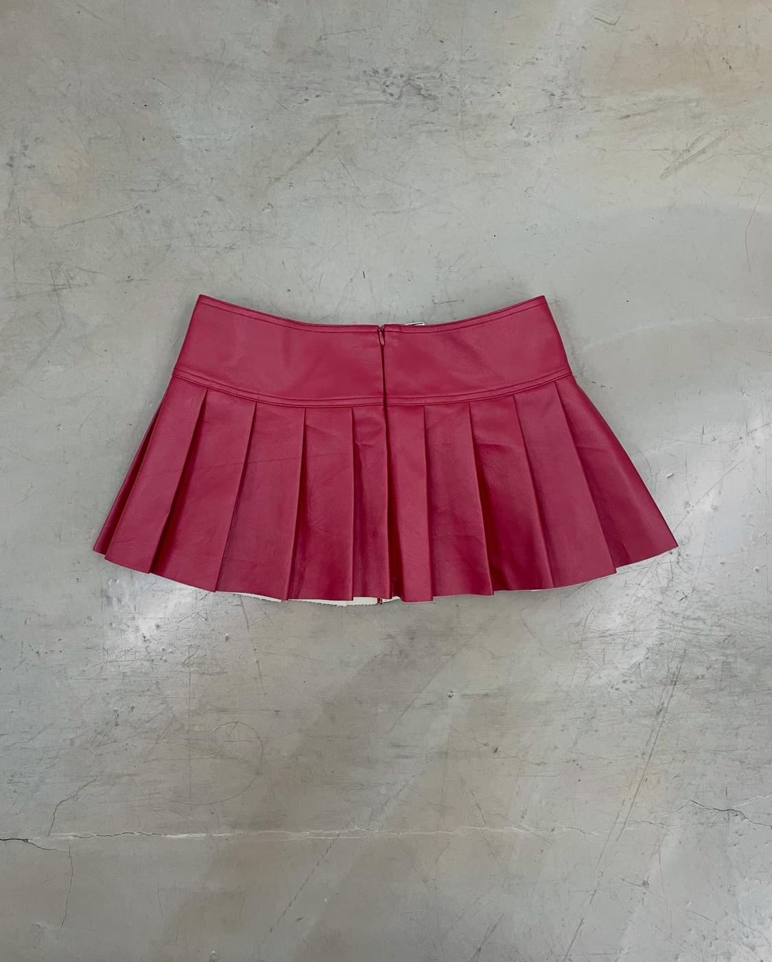 Layered Red leather skirt 상품이미지4