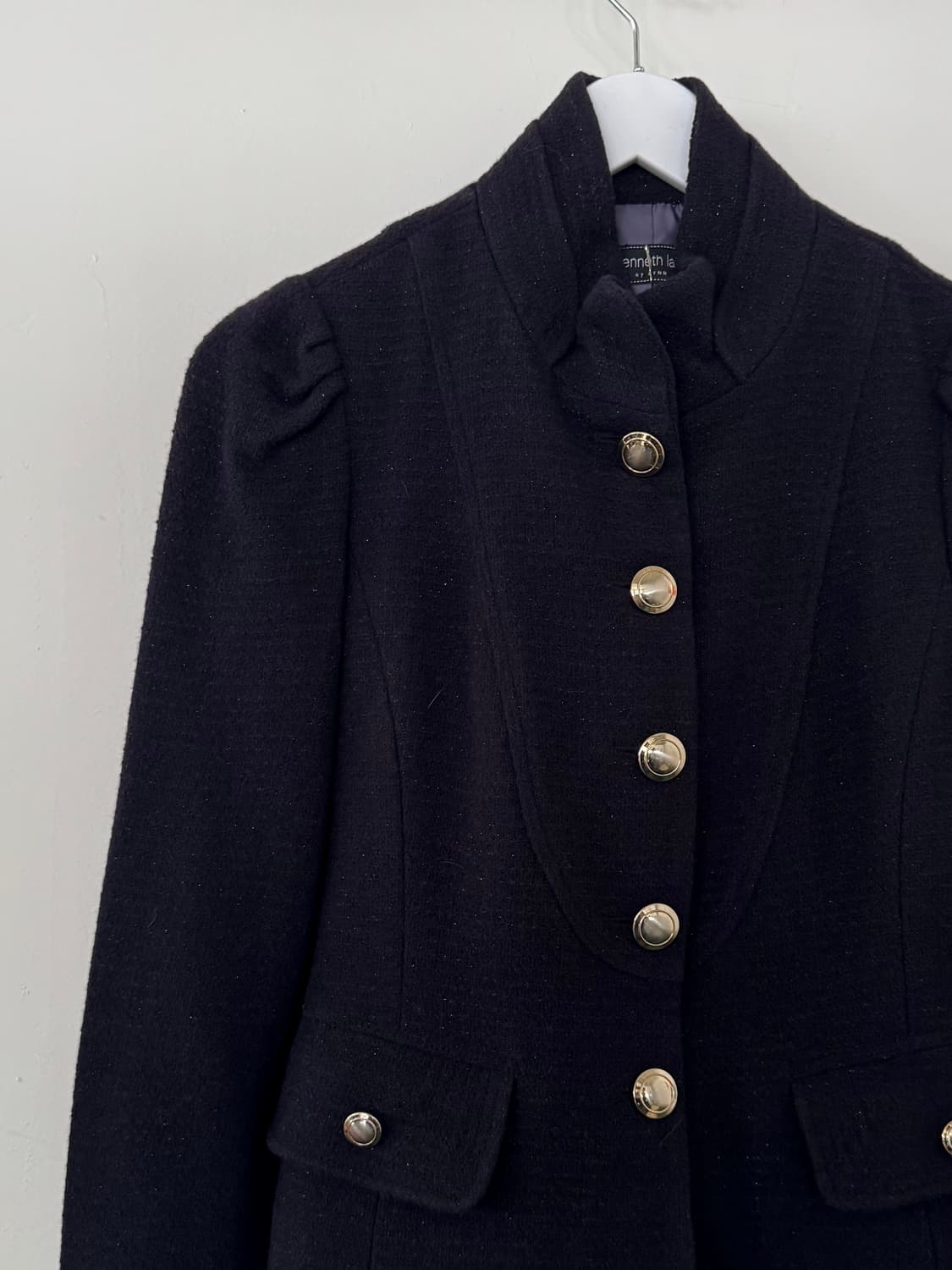 [y2k vintage] 빈티지 블랙 퍼프 숄더 자켓 상품이미지3