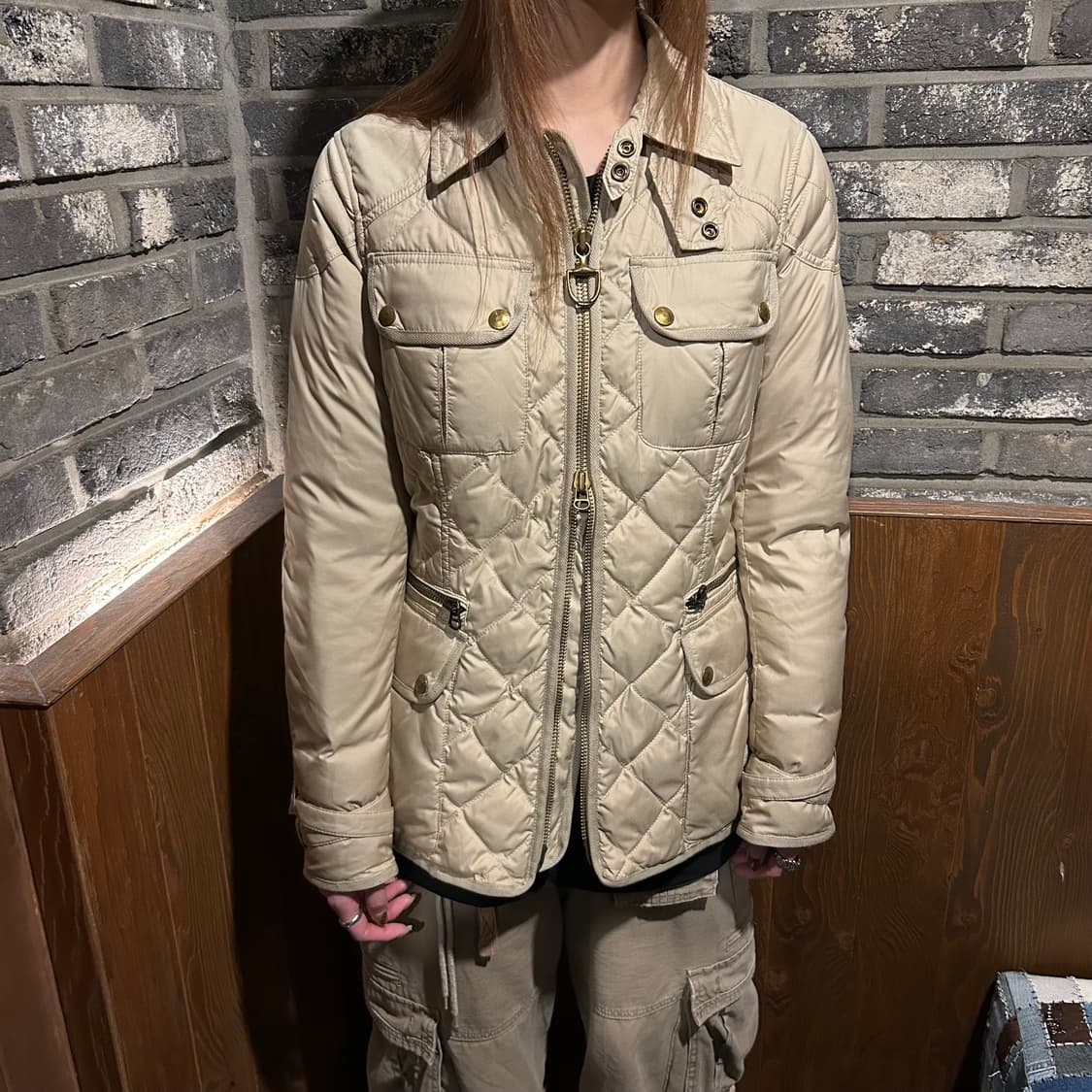 M) 랄프로렌 덕다운 오리털 퀼팅 자켓 베이지 상품이미지10