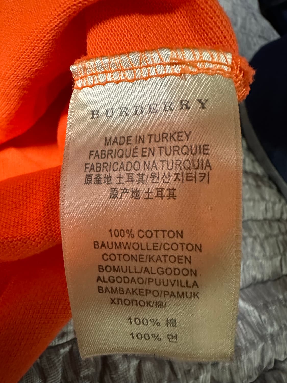 버버리 브릿 오렌지색 반팔 폴로티 상품이미지4