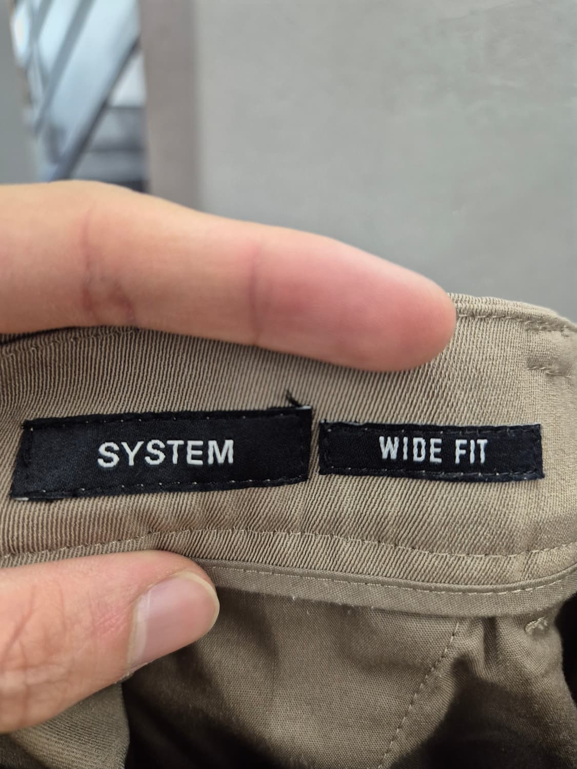 시스템 와이드핏 베이지 슬랙스 88(32) 상품이미지4