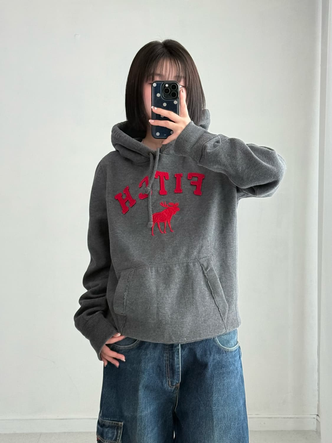 아베크롬비 차콜 후드티 상품이미지4