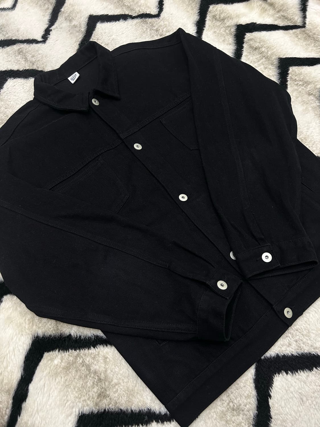 [L]파르티멘토 투포켓 데님 트러커 자켓/블랙 상품이미지2