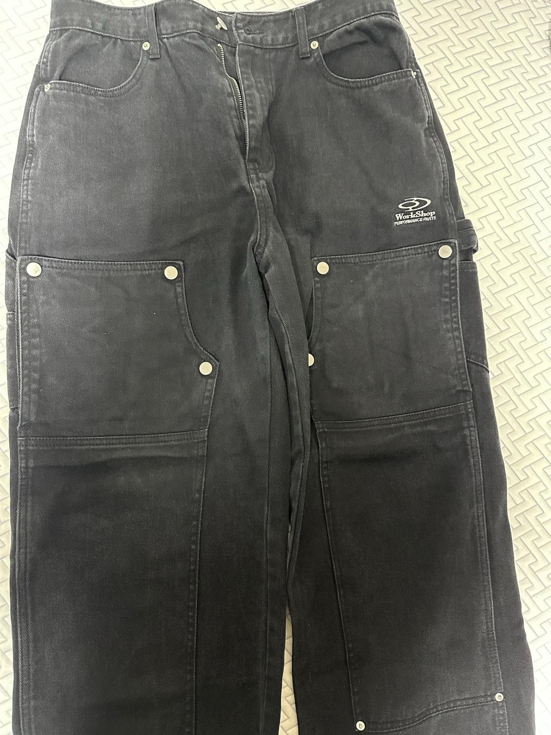 카펜터 데님 팬츠 블랙 상품이미지2