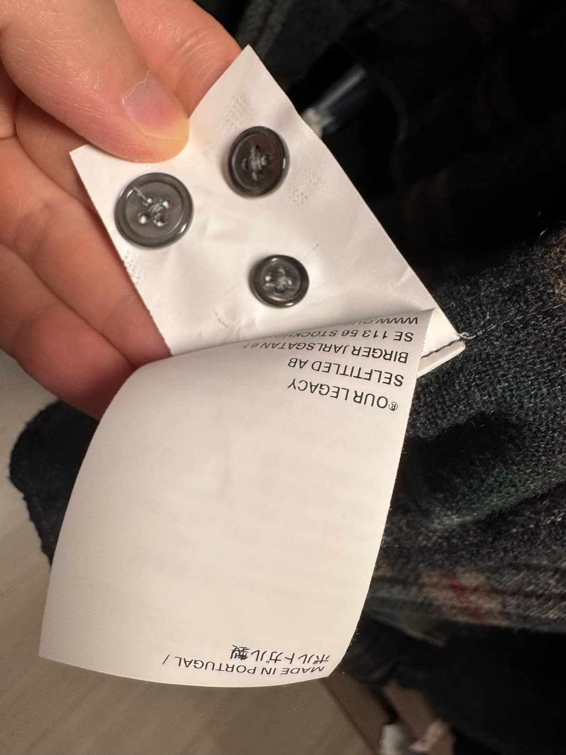 아워레가시 보로우드 BD 셔츠 그린 펍 체크 50 상품이미지3