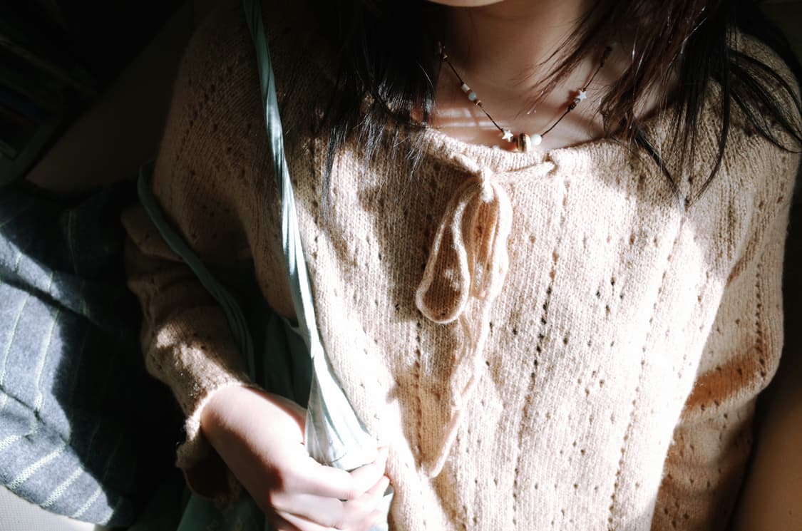 wood star-donut necklace 우드 스타 도넛 목걸이 상품이미지2