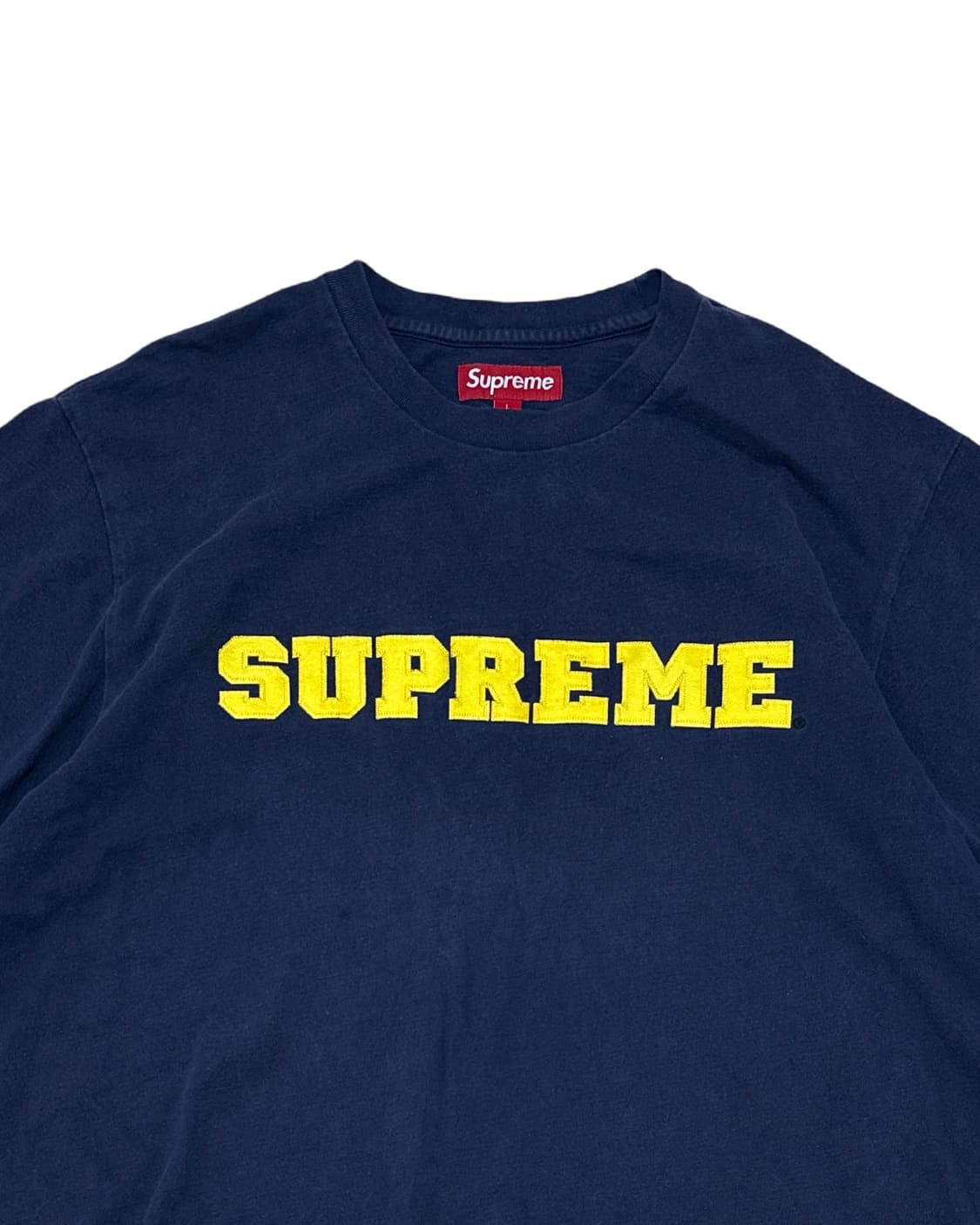 슈프림 아치로고 네이비 반팔 티셔츠 상품이미지4