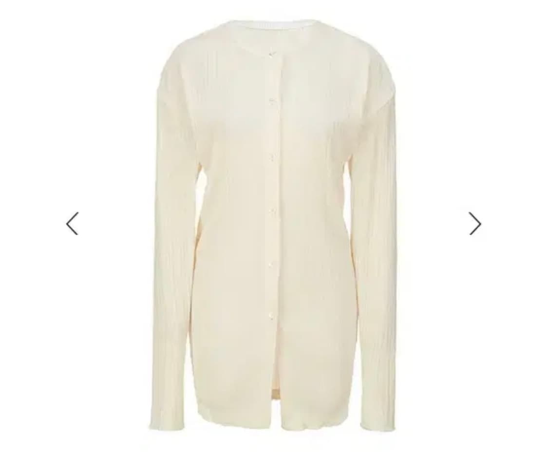 새상품) 르917 MATERA PLEATS SHIRT 아이보리 36사이즈 상품이미지2
