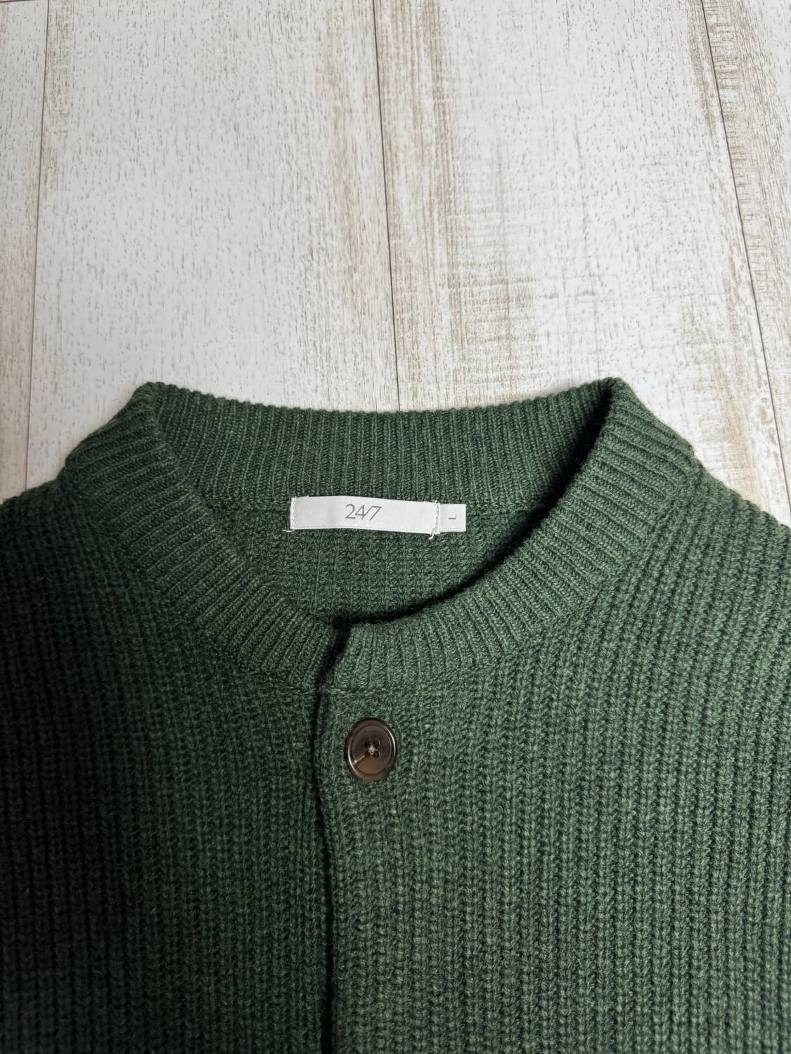 24/7 시리즈 울 점퍼 가디건 다크그린 L 상품이미지4