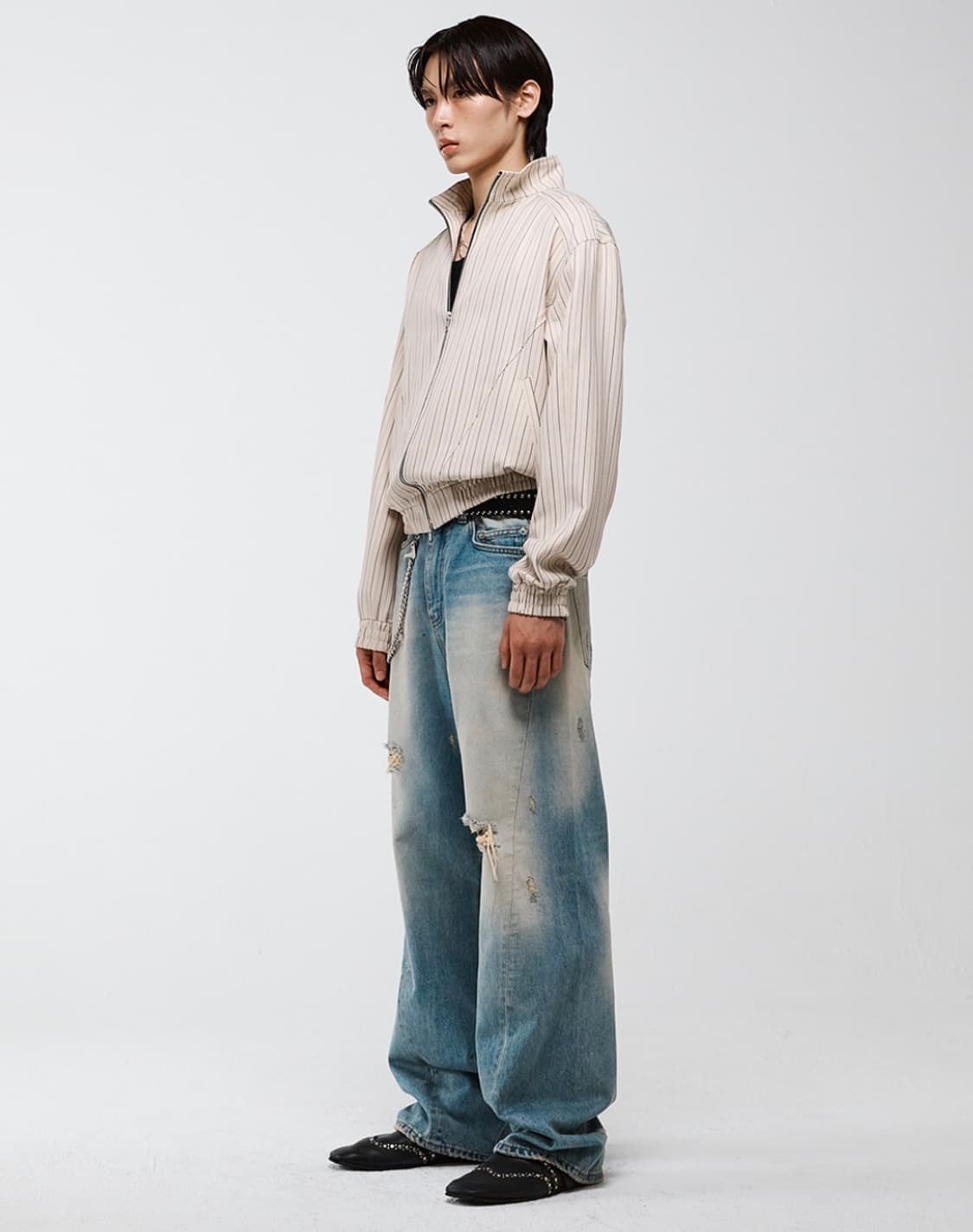 (1) HALEINE 트랙 자켓 - 크림 상품이미지5