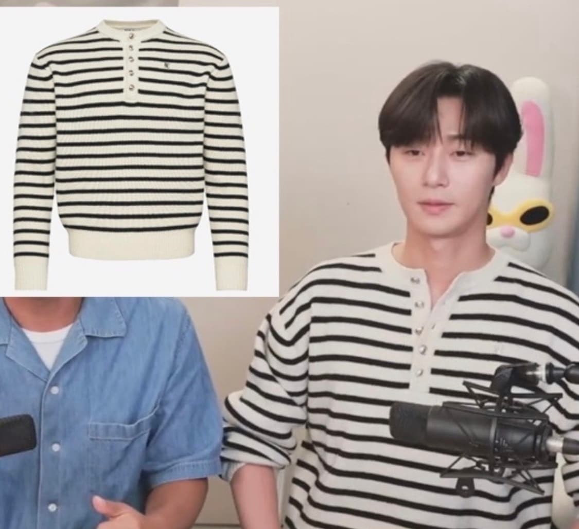 노이스 / 스트라이프 헨리넥 스웨터 / M 상품이미지2