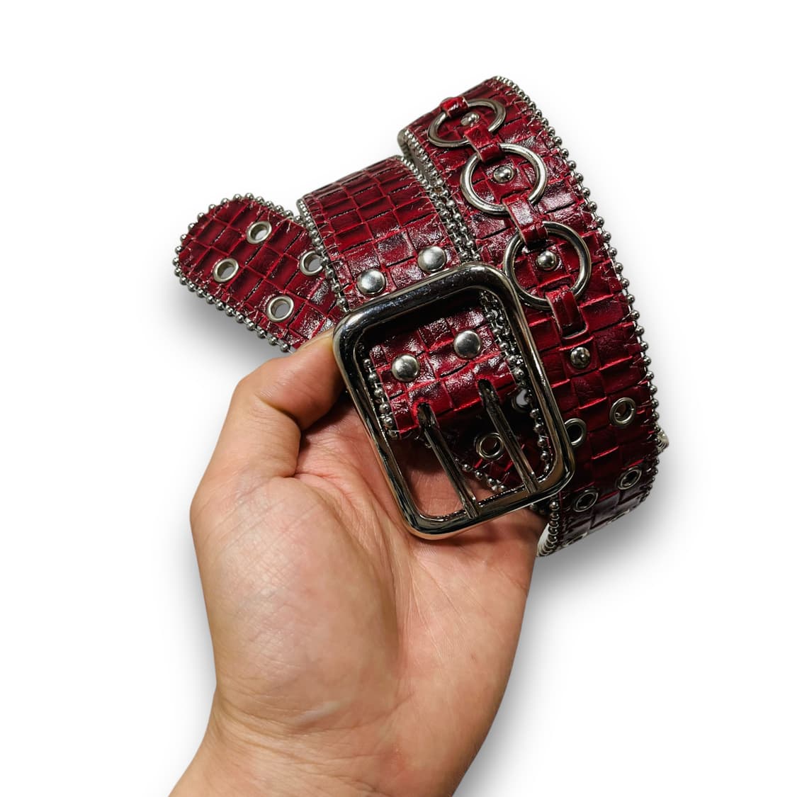 Rock chic Red O ring vintage belt 상품이미지4