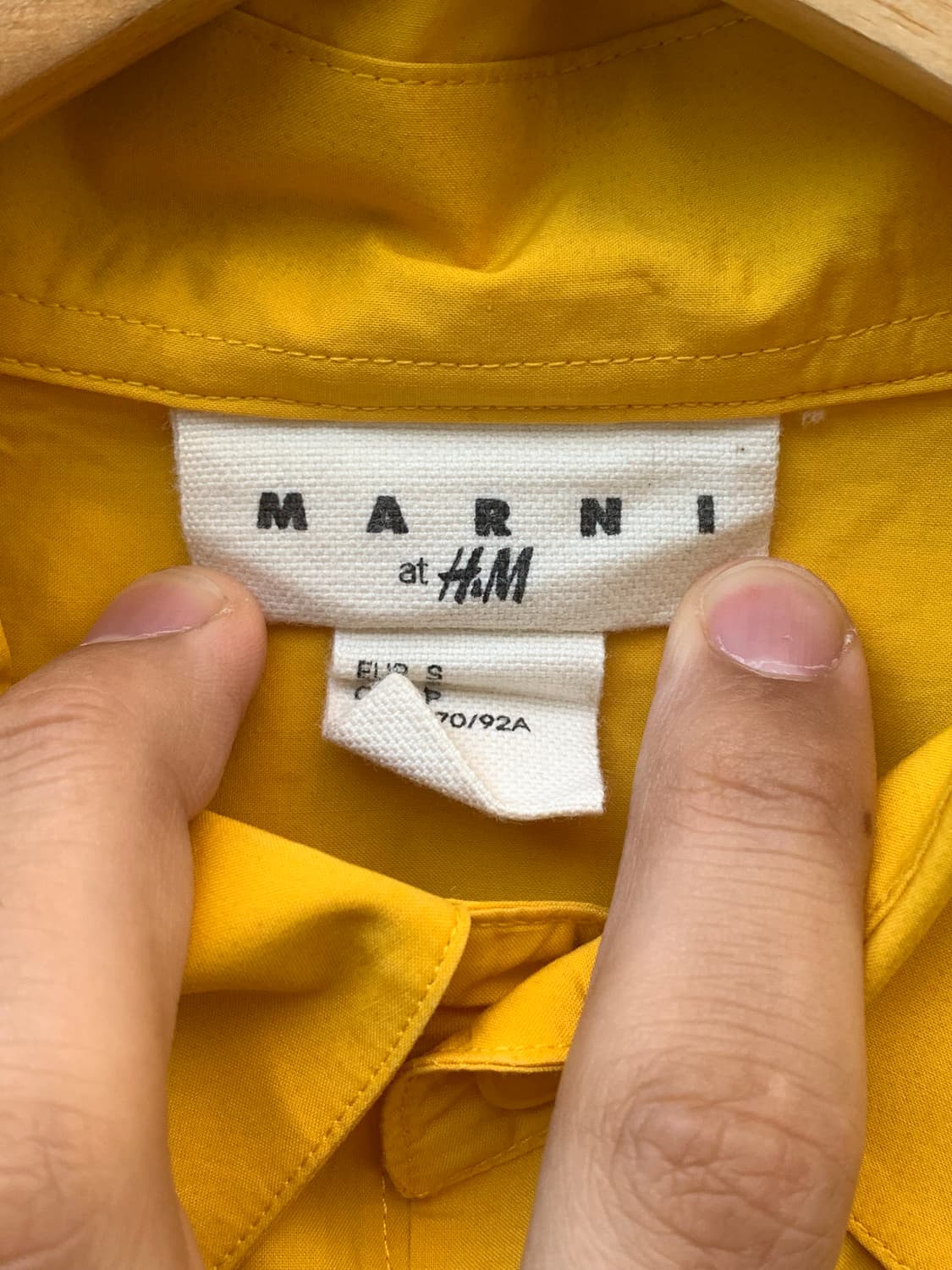 마르니 x H&M 셔츠 (yellow) 상품이미지5