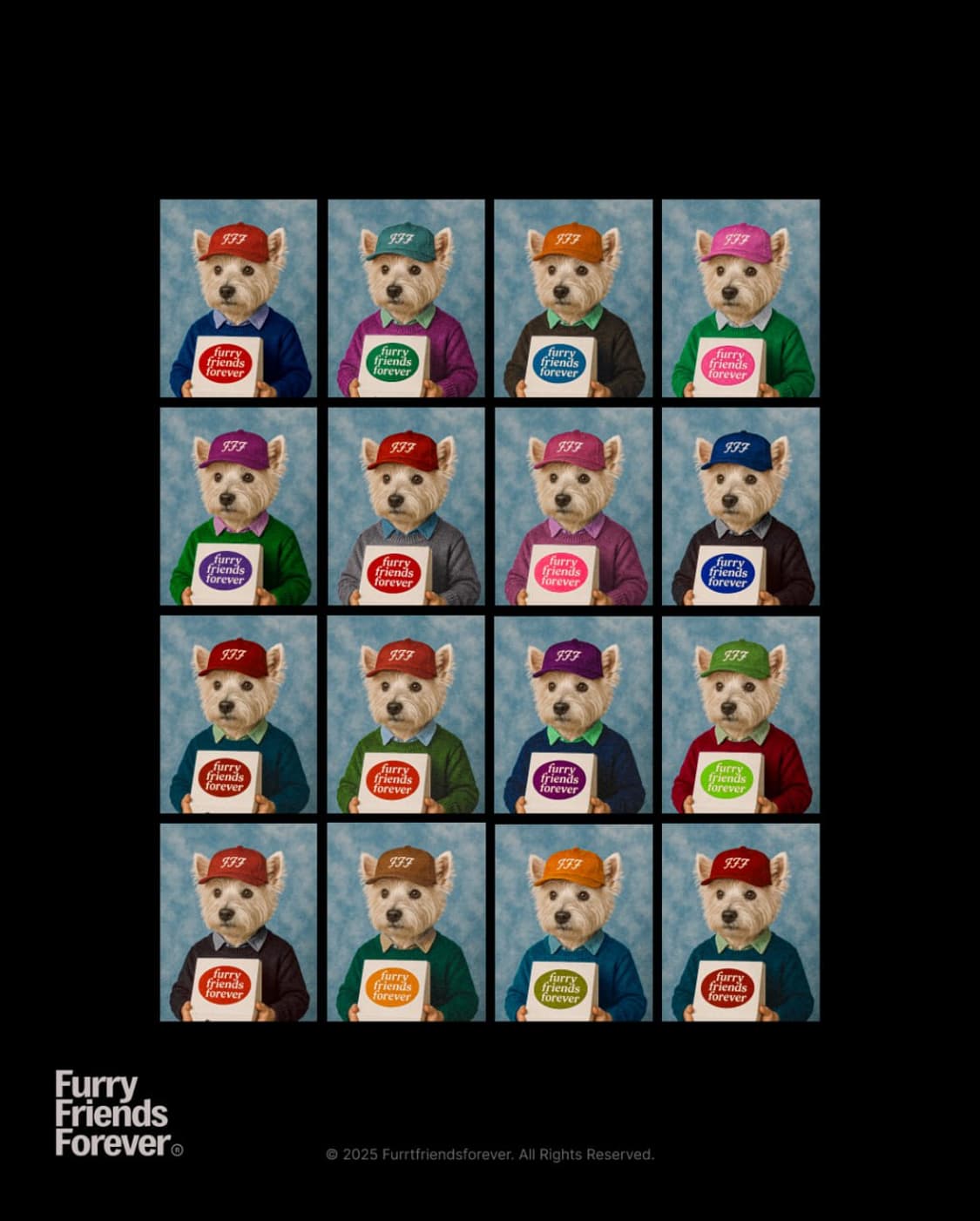 (FFF) 시그니처 🧢볼캡 강아지 키링 🐕 (blue/purple) 상품이미지4