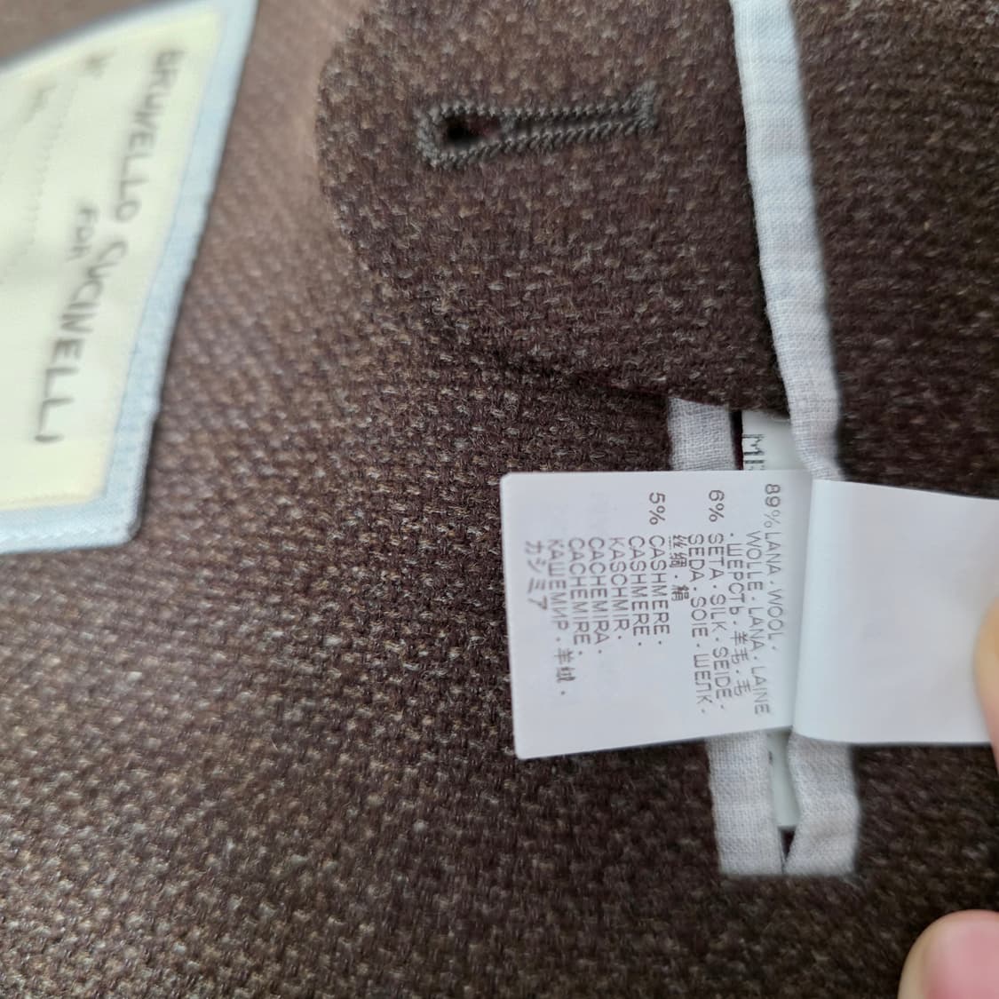 [정품] 브루넬로 쿠치넬리 울 캐시미어 실크 혼방 더블 재킷 상품이미지7