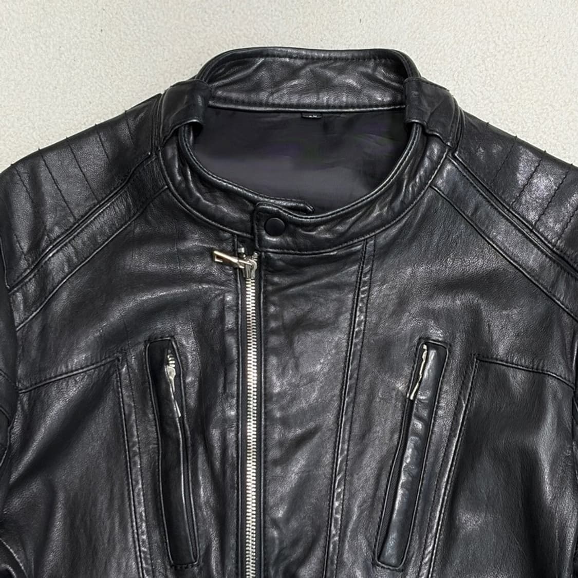100% 이탈리아 램스킨 레더 자켓 46 상품이미지3