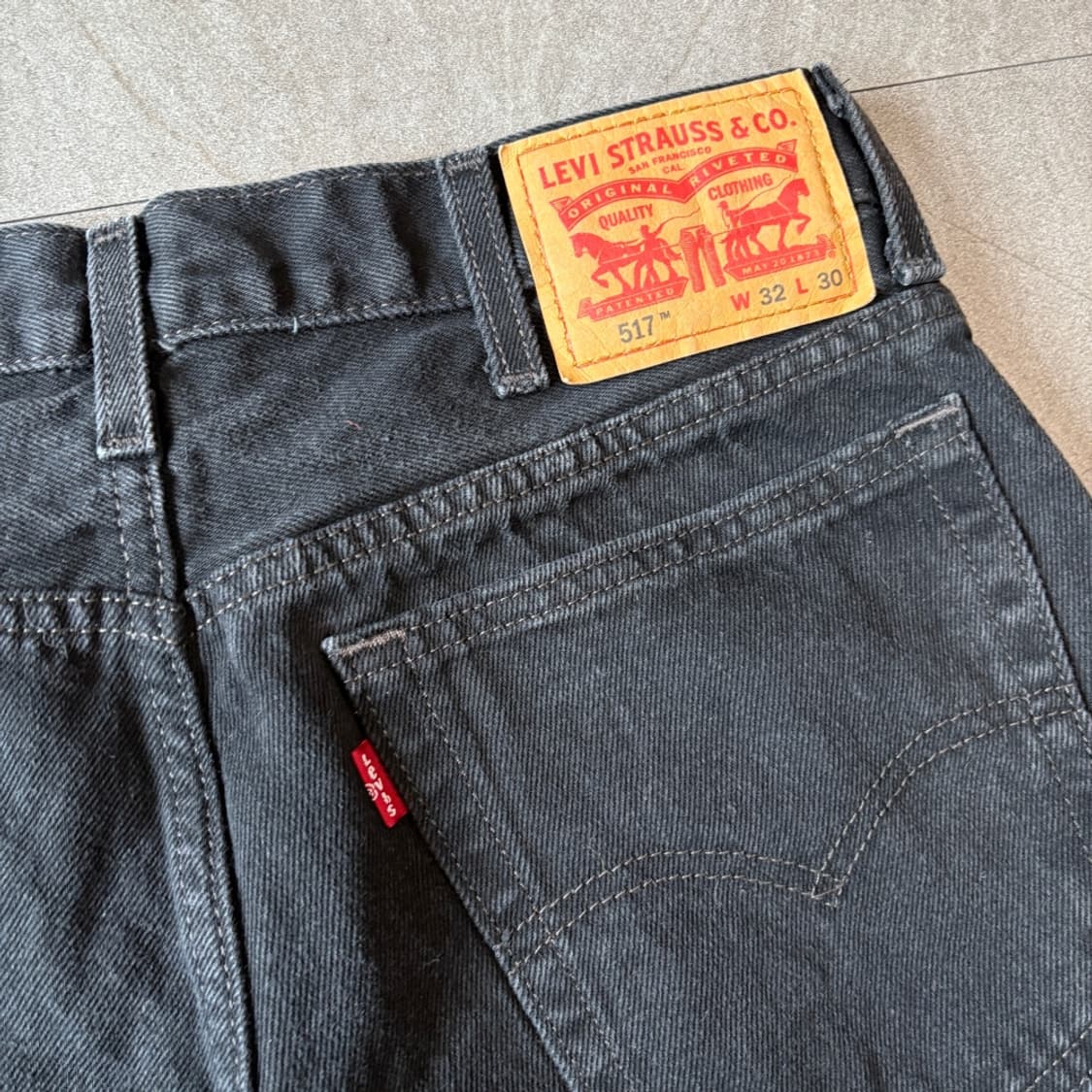 리바이스 정품 517 데님 블랙 팬츠 바지 상품이미지10