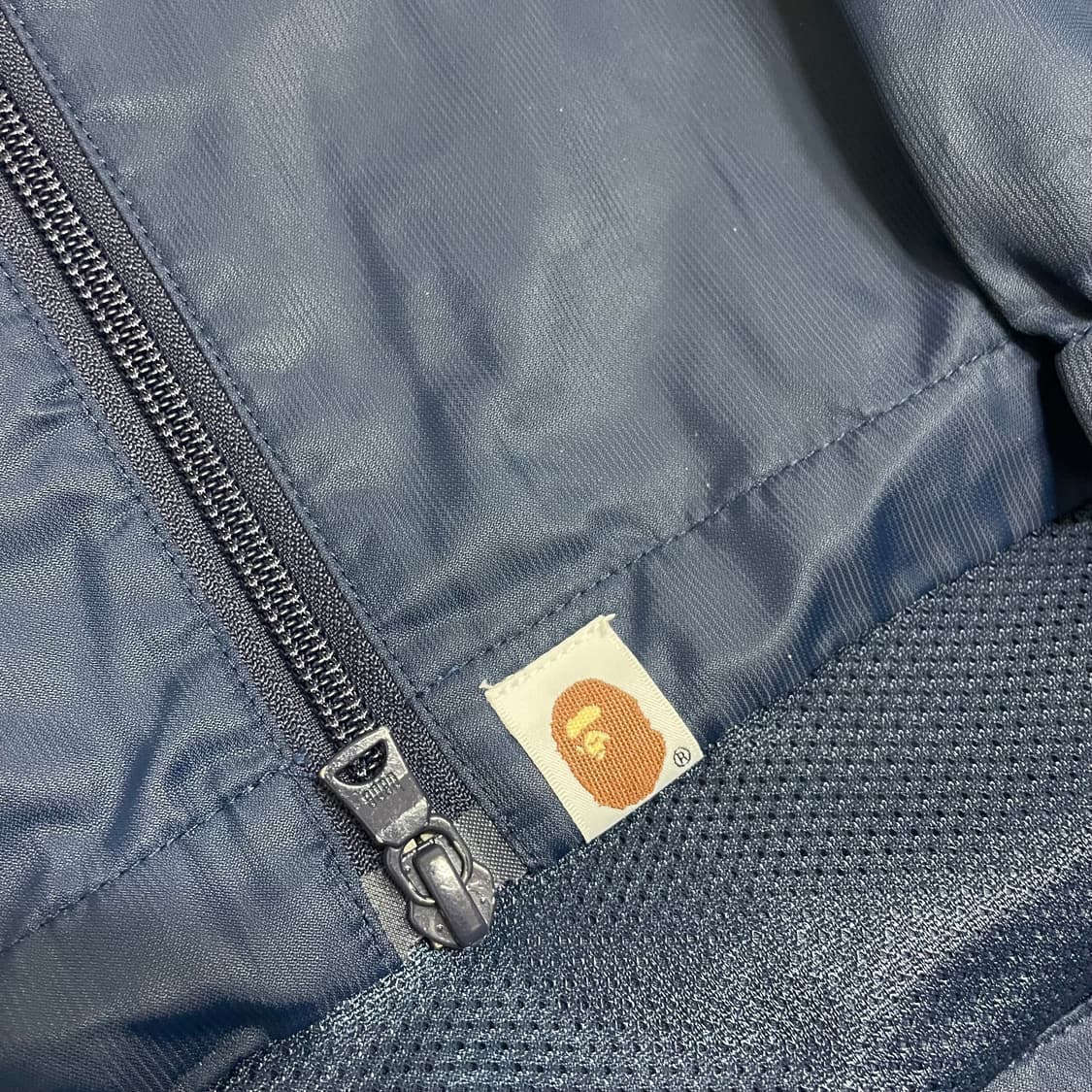 L) 베이프 로고 윈드브레이커 바람막이 자켓 네이비 상품이미지5