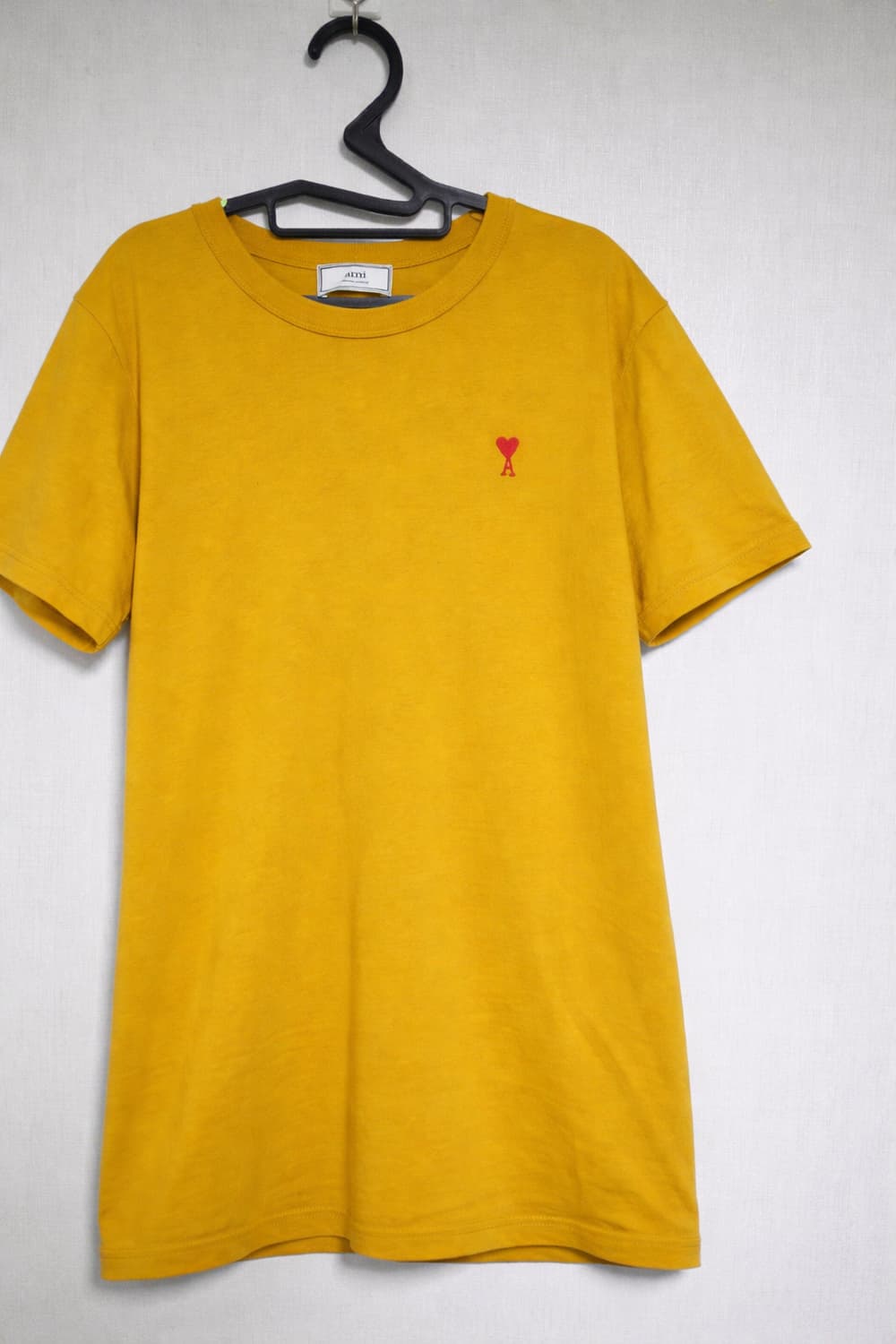 아미 스몰 하트 반팔 티셔츠 머스타드 (옐로우) L 상품이미지1