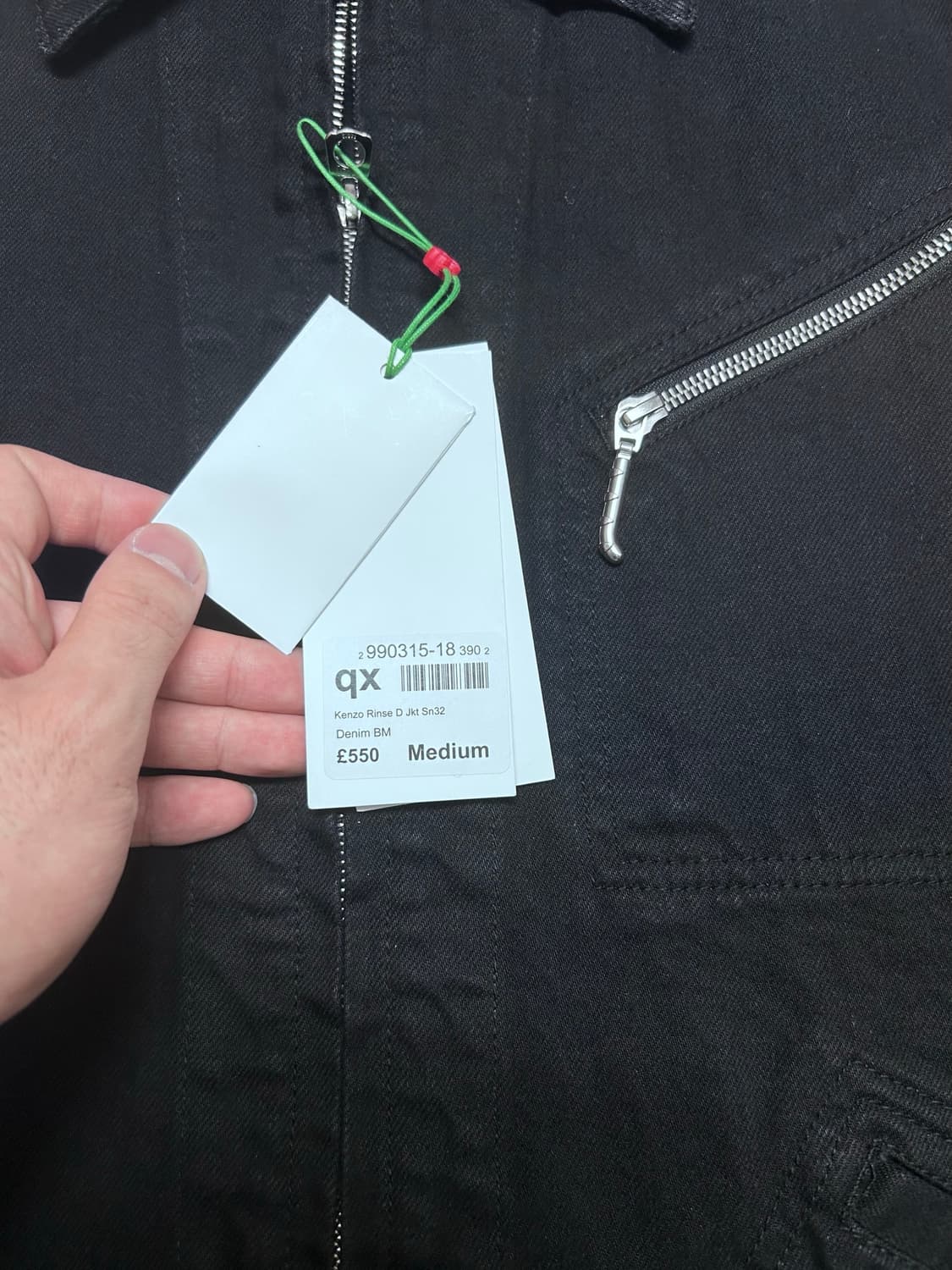 Kenzo 겐조 Lee 91B 복각 블랙 데님 자켓 M 상품이미지3