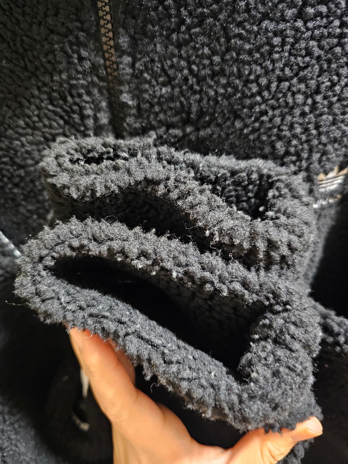 아디다스 하프집업 플리스 블랙 상품이미지4