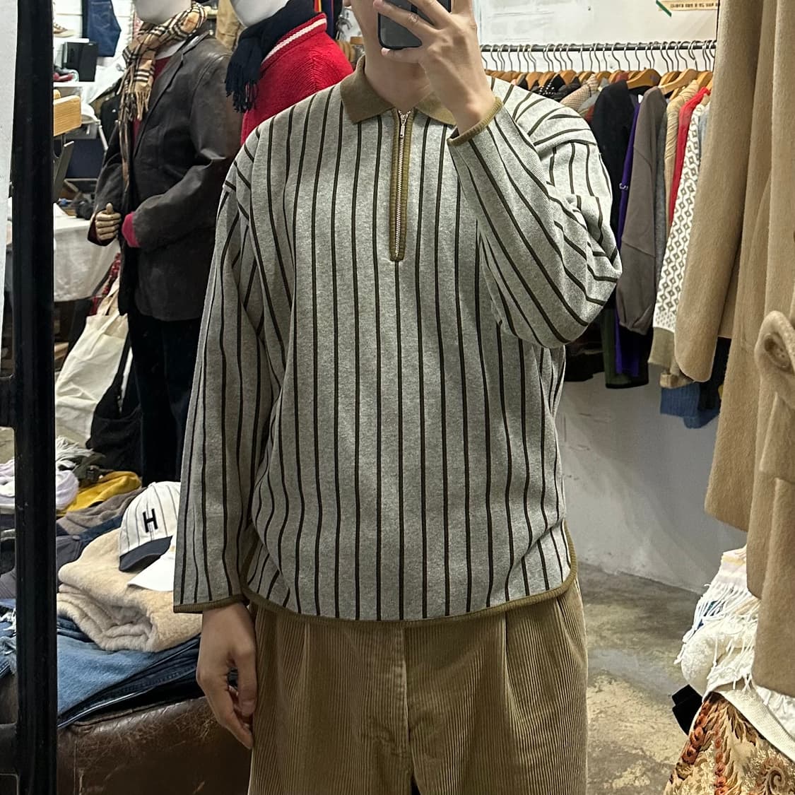 (착용컷) ixi:z 카라 집업 티셔츠 (남성용 100) 상품이미지3