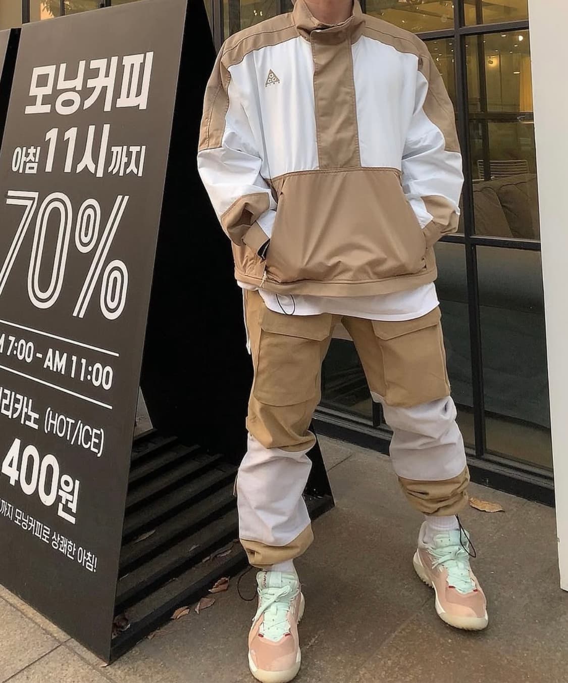 나이키 ACG 아노락 바람막이 베이지/화이트(xl 실사100-105) 상품이미지2