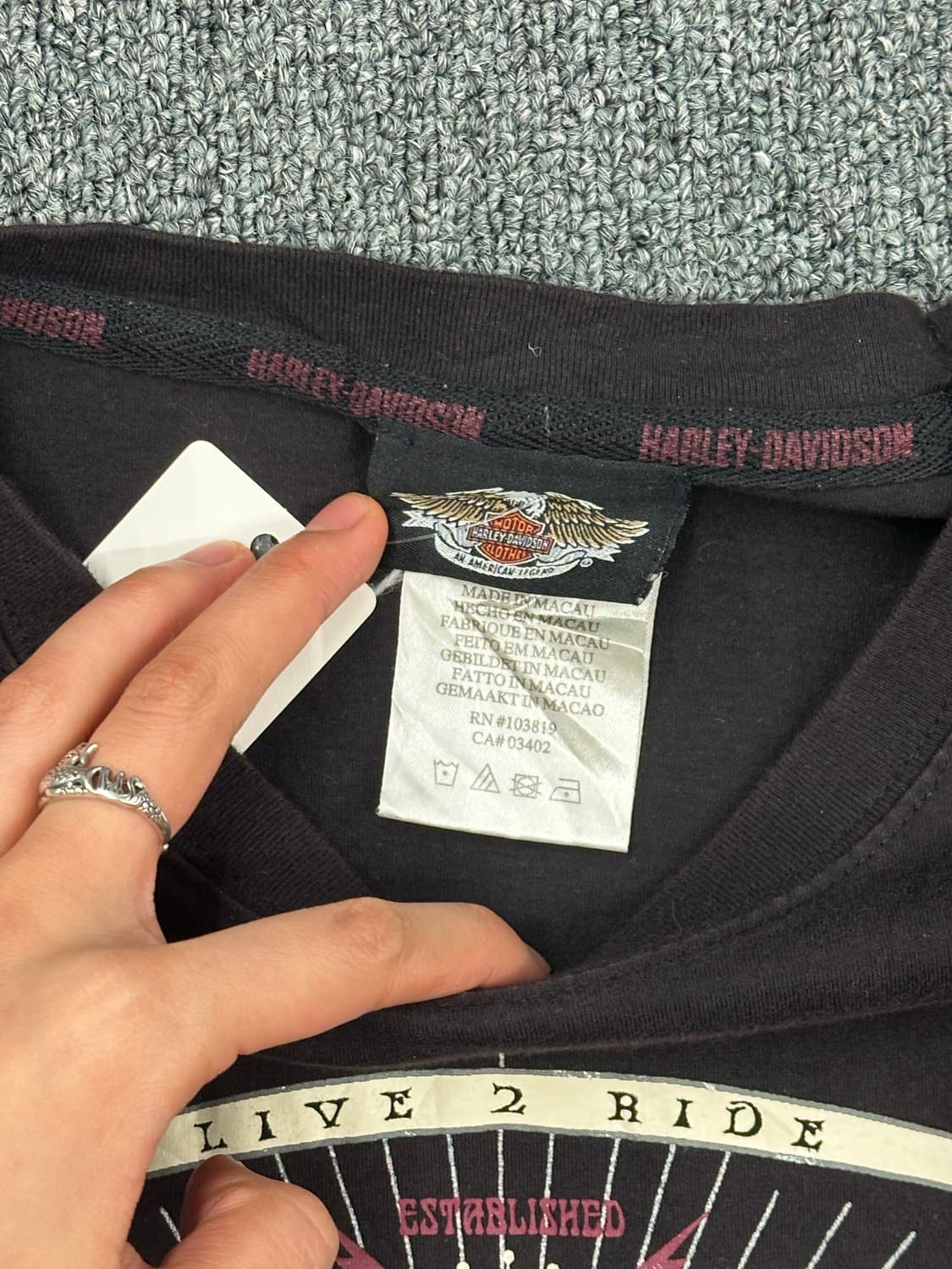 L)할리데이비슨 프린팅 레이어드 롱슬리브 상품이미지7