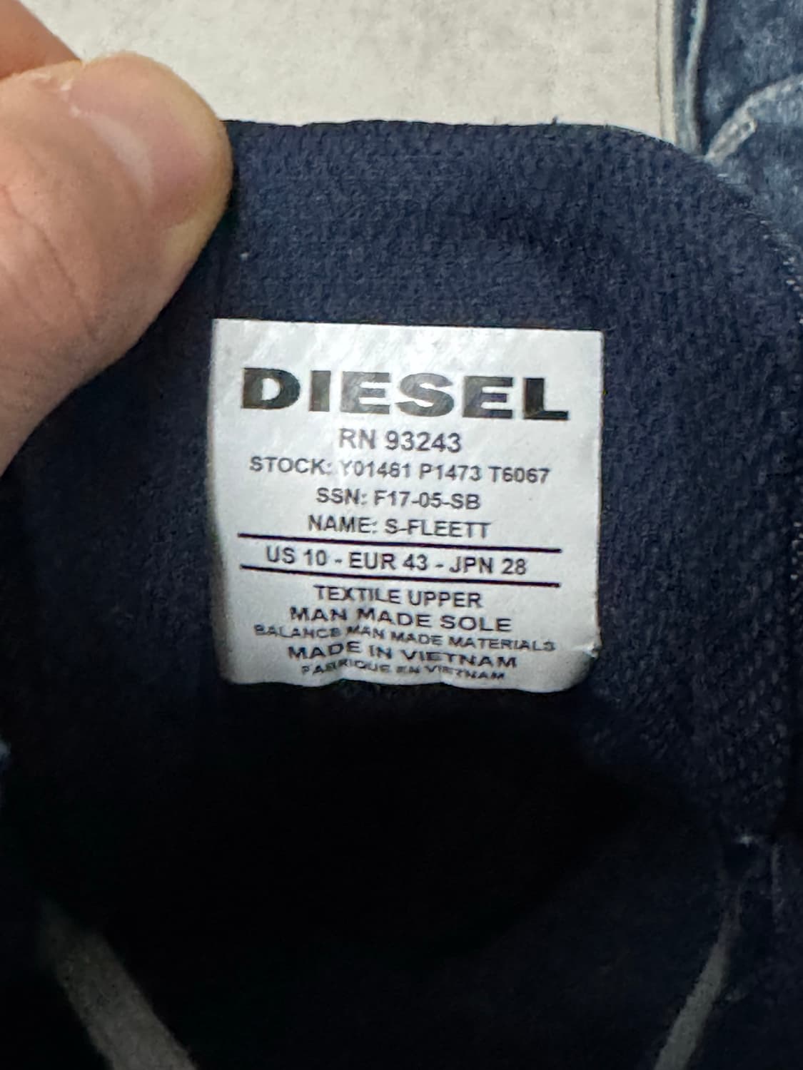 디젤 워싱 데님 스니커즈 285 상품이미지6