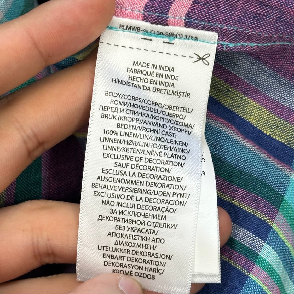 8 새상품 폴로랄프로렌 체크 린넨 원피스 상품이미지7