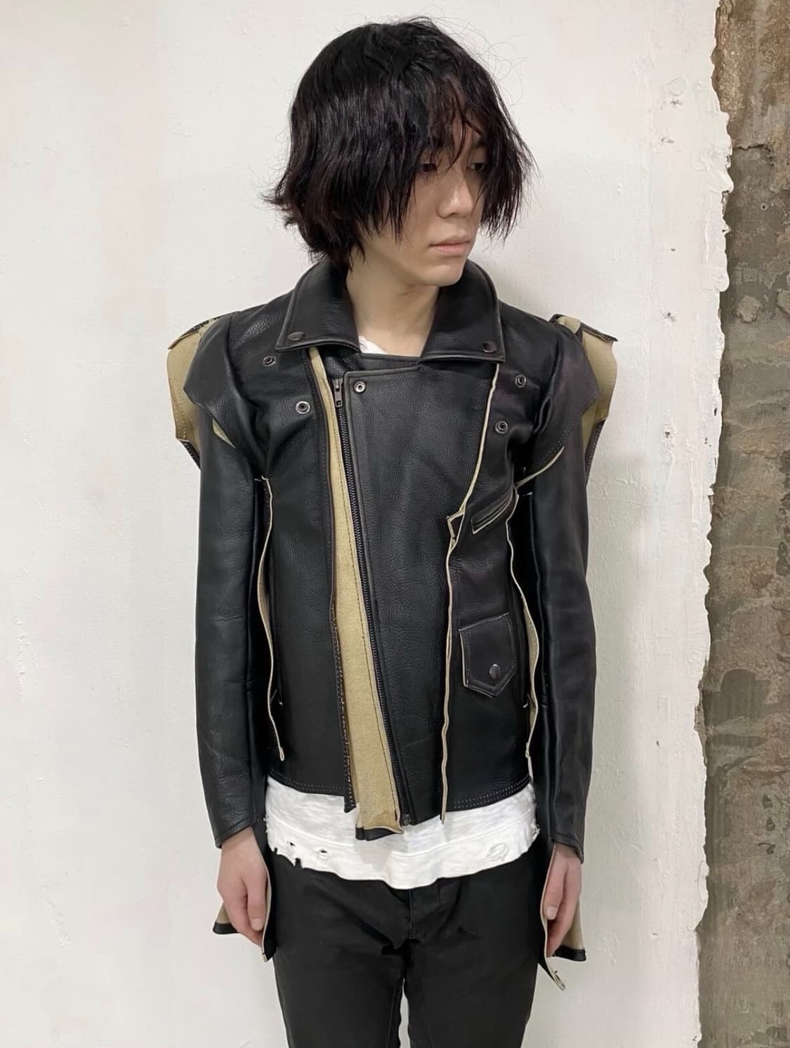 마르지엘라 x H&M  해체주의 레더자켓 상품이미지2