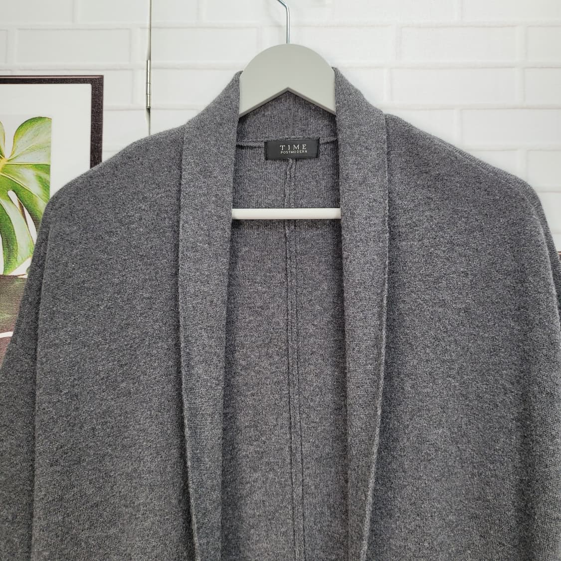 TIME 한섬 타임 롱 가디건 모 100% 프리사이즈 새상품급 상품이미지2