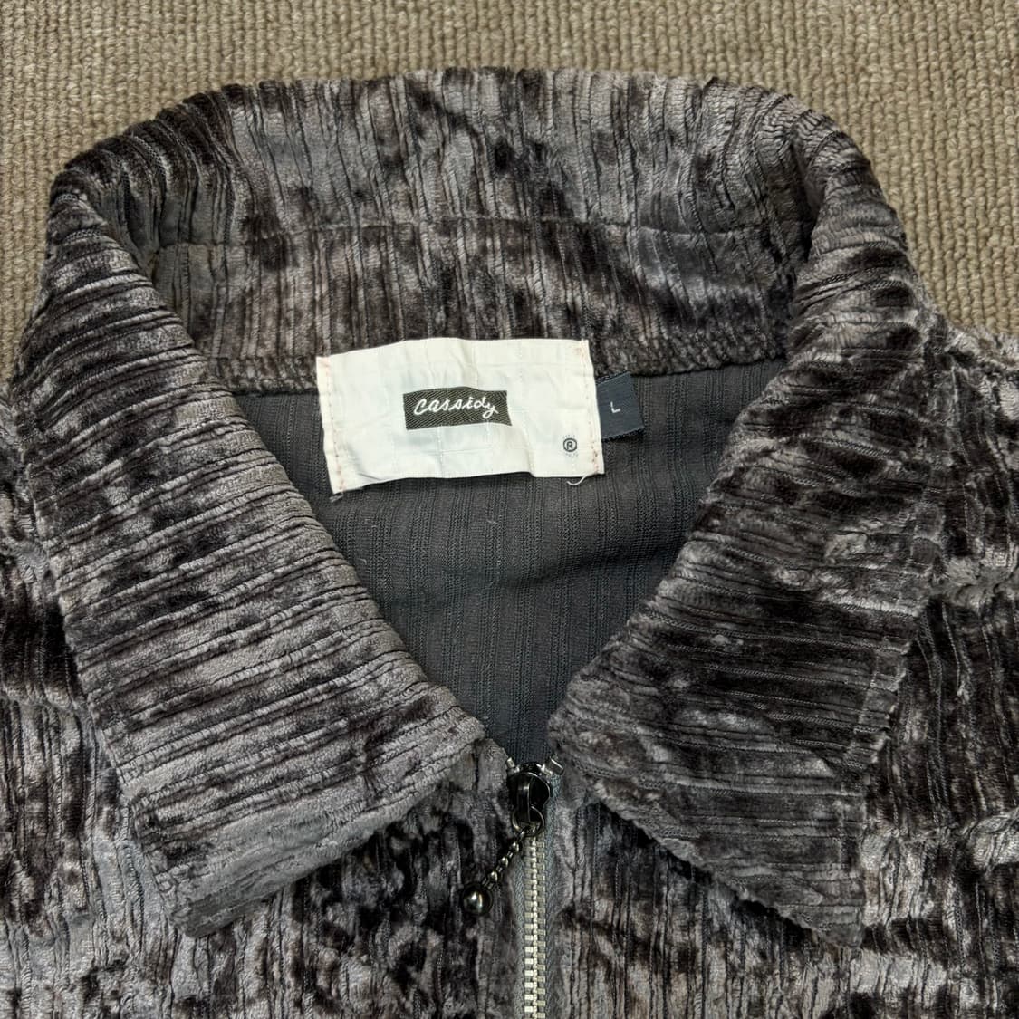 Cassidy japan 크러쉬드 벨벳 코듀로이 집업 L  상품이미지2