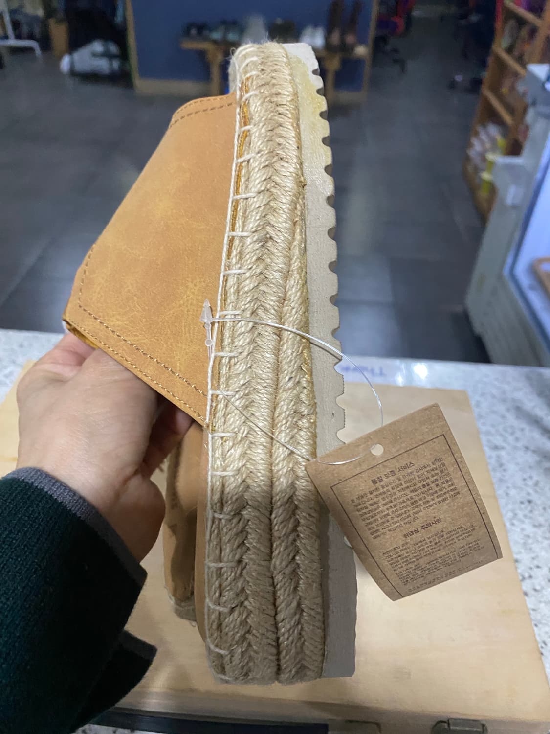 슈펜 에스파듀 샌들 230 카멜 새상품 상품이미지4