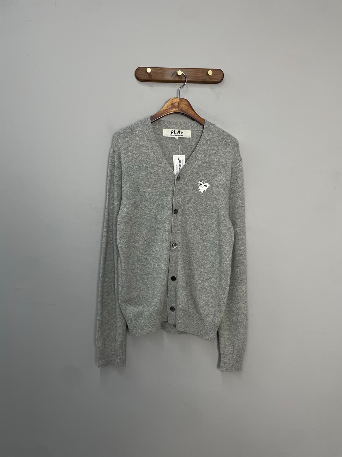 꼼데가르송 화이트 하트와펜 그레이 가디건 H2067 상품이미지2