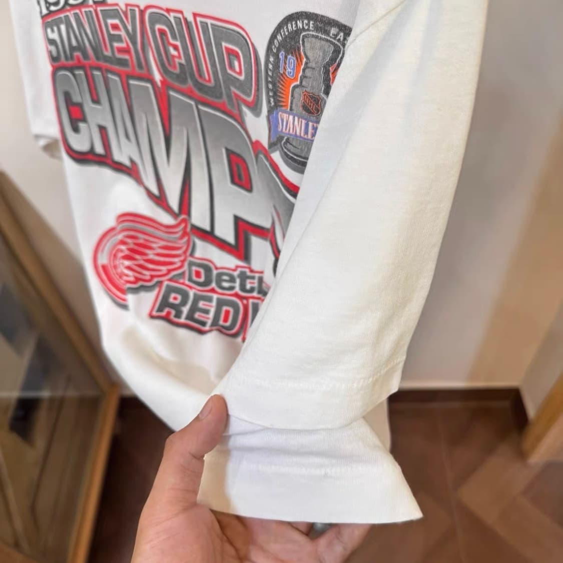 Vintage] 90s NHL 디트로이트 레드윙스 스탠리컵 우승 티셔츠 상품이미지5