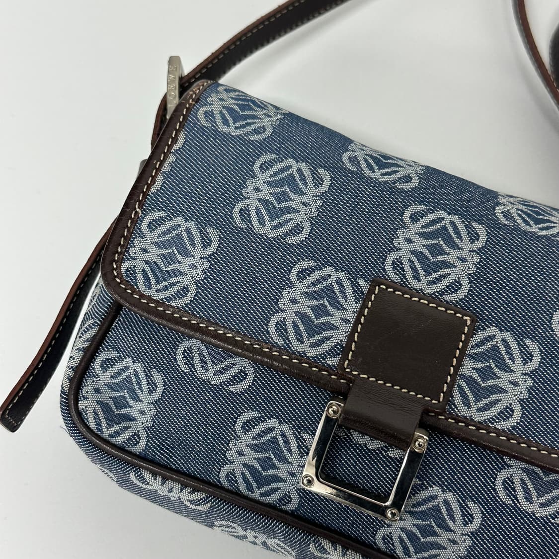 로에베 아나그램 로고 데님 캔버스 미니백 크로스백 상품이미지6