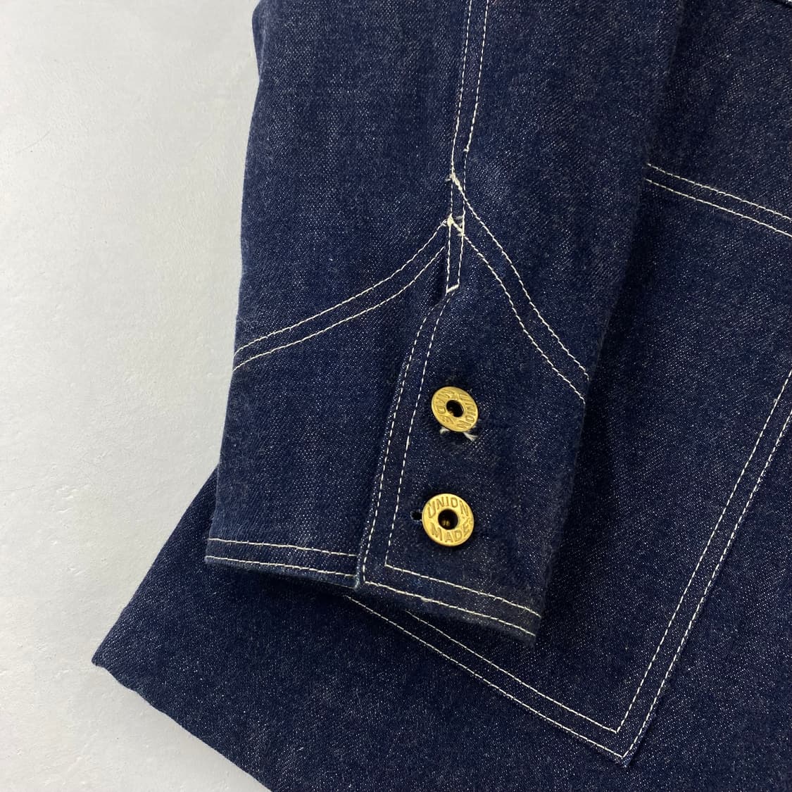빈티지 블랭킷 포켓 초어 데님 워크 자켓 (100) 상품이미지6