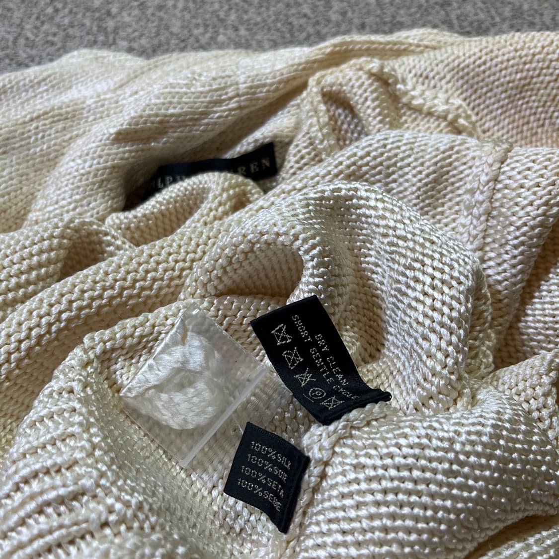 폴로 랄프로렌 숄카라 랩 실크 가디건 상품이미지4