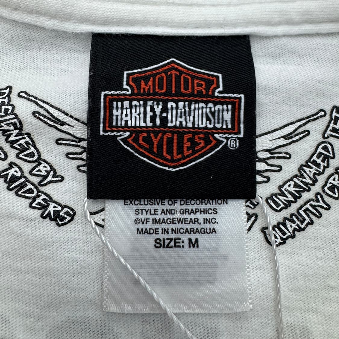 할리데이비슨 모터싸이클 그래픽 빈티지 롱슬리브 긴팔 티셔츠 화이트 상품이미지7